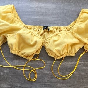 Kendall & Kylie Yellow Crop Top